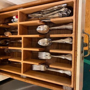 Hold Everything Flatware In-drawer Organizer, Walnut Finish