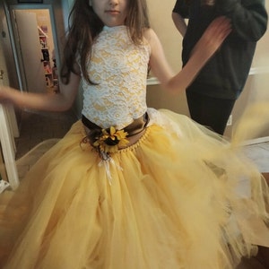 Vestido de niña de flor de girasol amarillo vestido amarillo - Etsy España