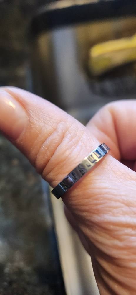 HEBRÄISCH – (Ich bin immer bei dir) – Zierlicher Stapelring aus Edelstahl, christlicher Schmuck, Bibelvers MATTHÄUS 28:20
