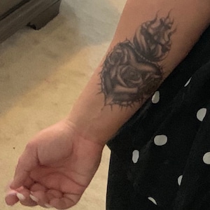 Herz Jesu Temporare Tattoo Herz Jesu Tattoo Heiligste Etsy