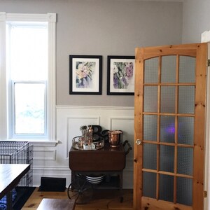 Azul y blanca pintura impresión paisaje azul gris pintura | Etsy