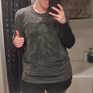 90s Vintage Werewolf Graphic Shirt, Retro Creepy 90s Tshirt