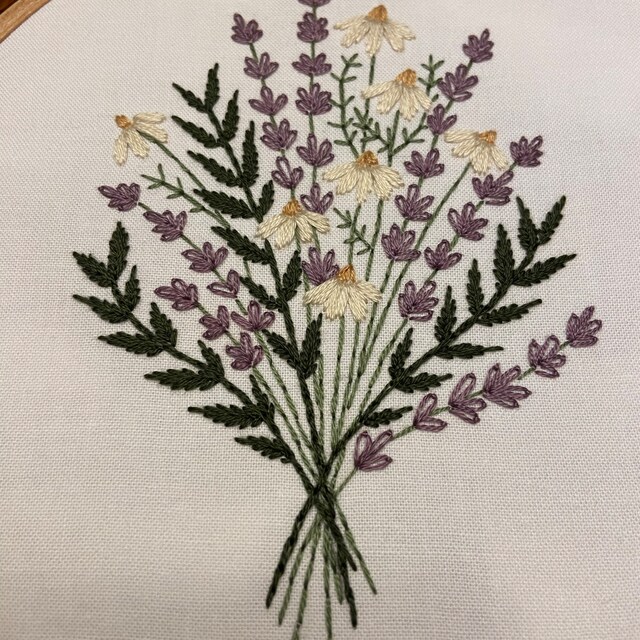 クロスターバン　(1295)ラベンダー　ハート刺繍 リバイバルキット - ラベンダー - クロスステッチ（中級） - DMC