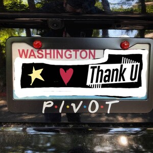 Relaxi Taxi Friends Phoebe/'s Cab Aluminum Car License Plate Frame