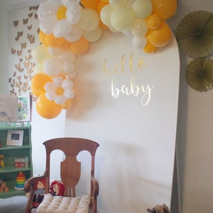 Gyufise Papier-Palmenfächer-Kuchenaufsatz – 32-teiliges Set, Mini-Ballons, Für Torten & Cupcakes, Gelb, Für Parties