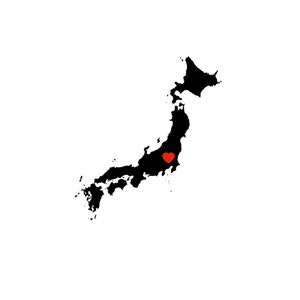 Map of Japan, Japanese Map, Black and White Detailed Solid Outline