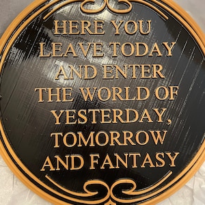 Here You Leave Today Walt Disney World Magic Kingdom Entrance Etsy