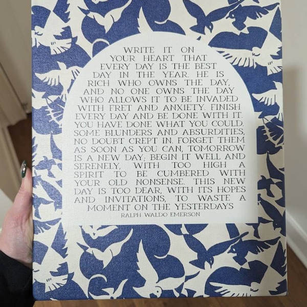 Ralph Waldo Emerson | Write It on Your Heart | Blue and White Poetry ...