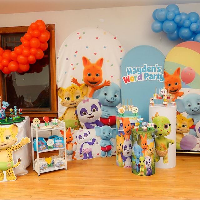 Word Party Birthday Cookies