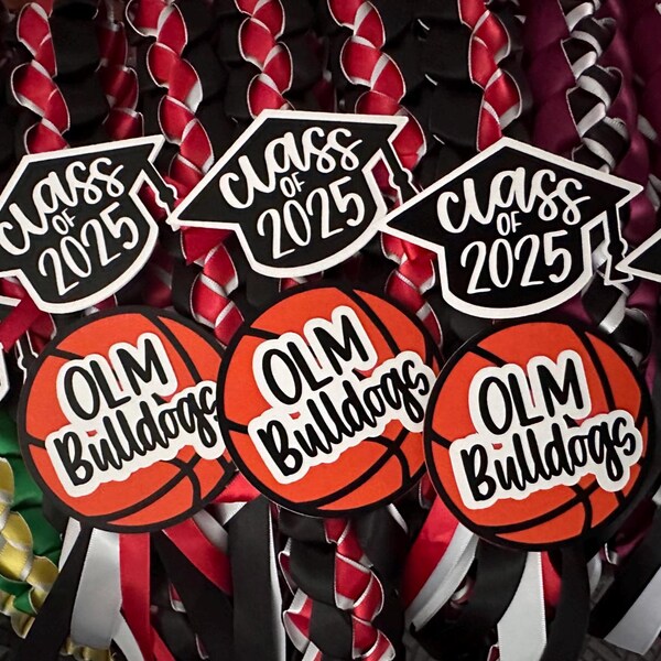 Customizable Graduation Ribbon Lei | Class of 2025 | Seniors ...