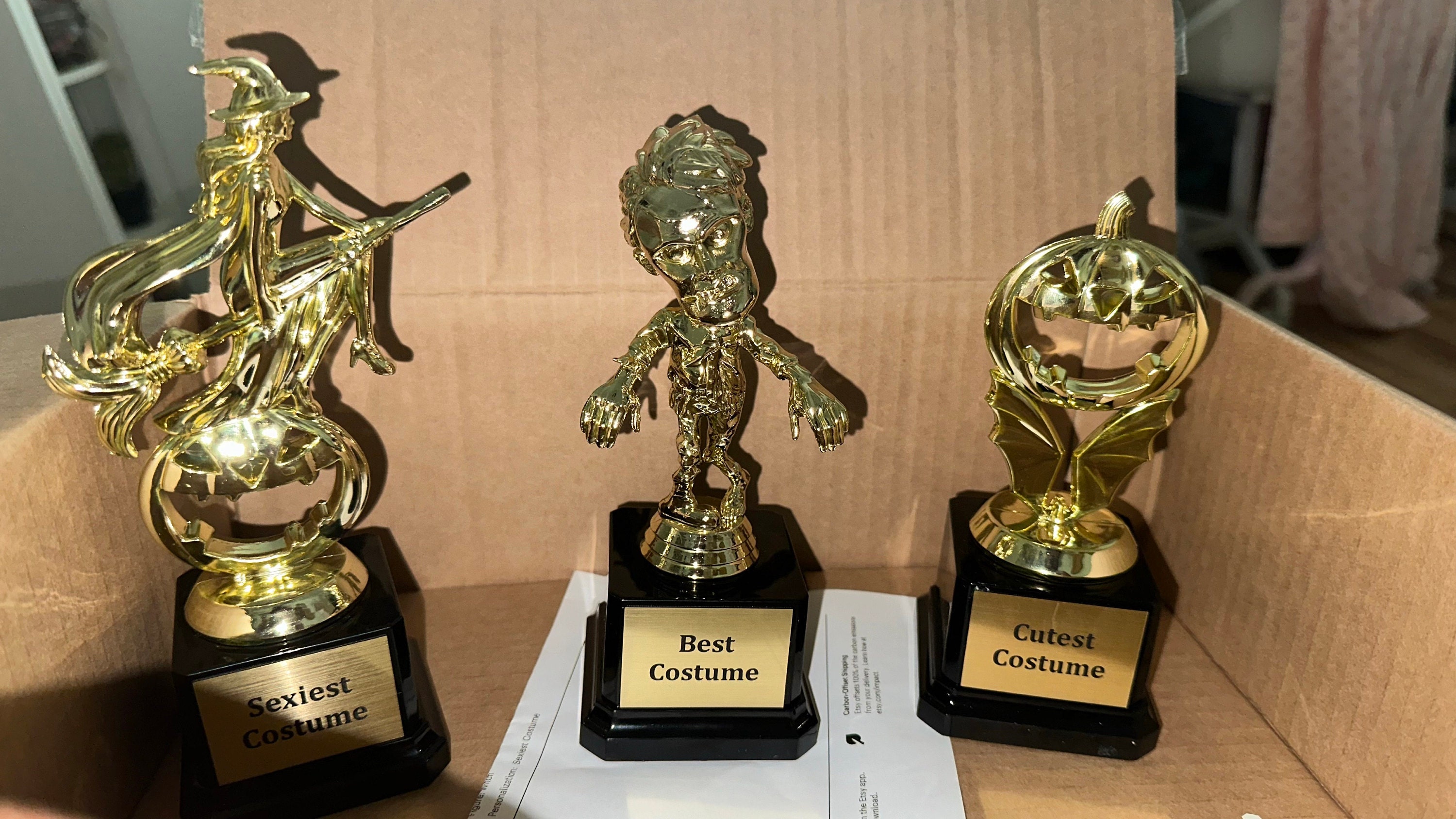 Halloween Trophy Costume Party Prize Free Engraving Halloween Party Favor