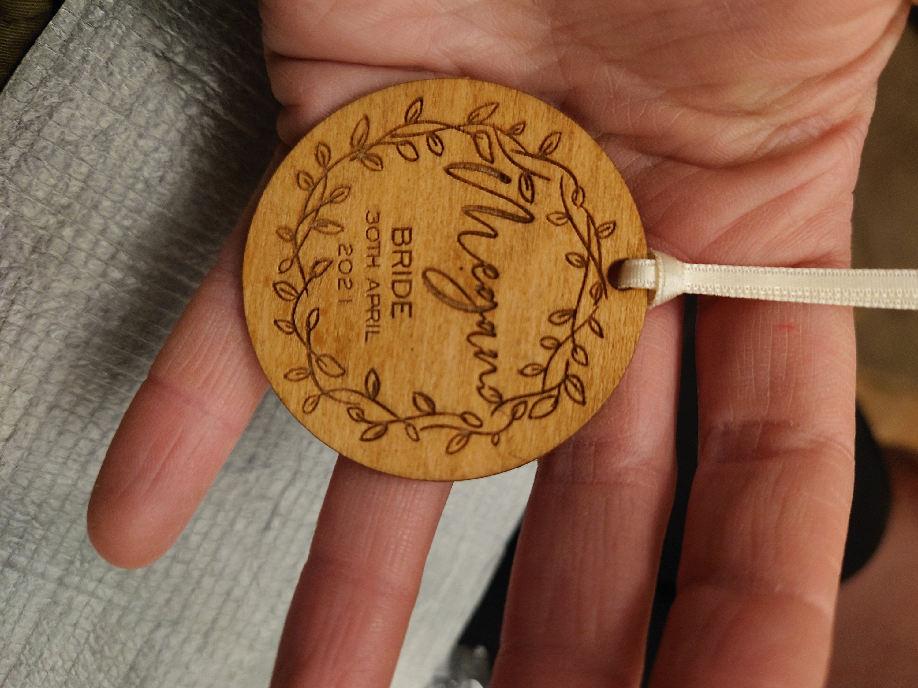 Personalised Hanger Tags with floral detail