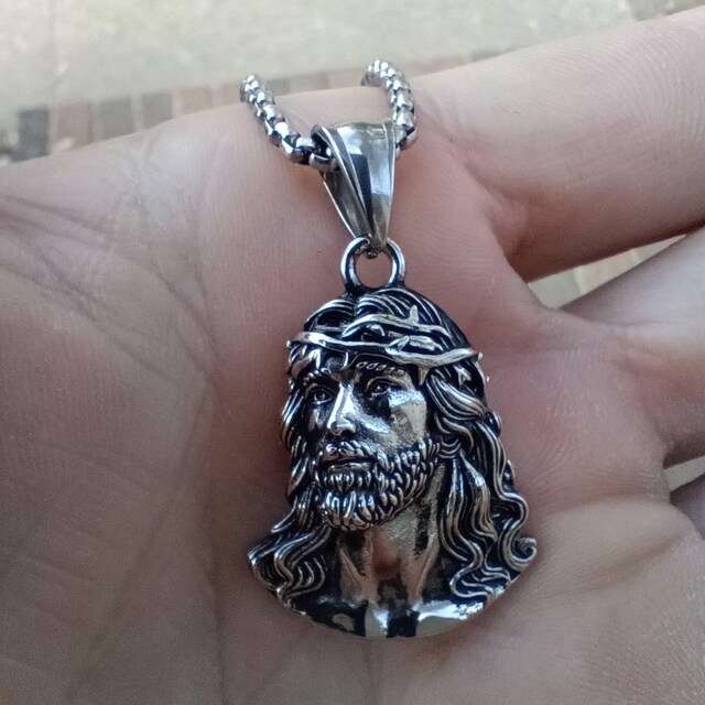 Collana Con Ciondolo Seme Di Senape In Acciaio Inossidabile - Gioiello Religioso Cristiano Per Uomo E Donna (catena 45+5 Cm) - 4