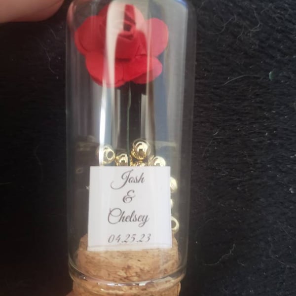 Beauty and the Beast Mini Glass Wedding Favors for Guests, Wedding ...