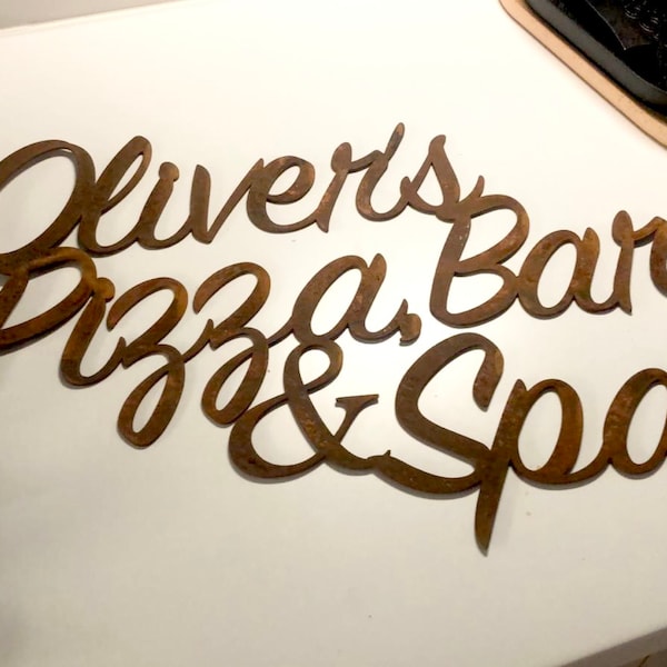 Custom Sign / Rusty Metal Sign / Bespoke Garden Sign / Rustic Garden ...