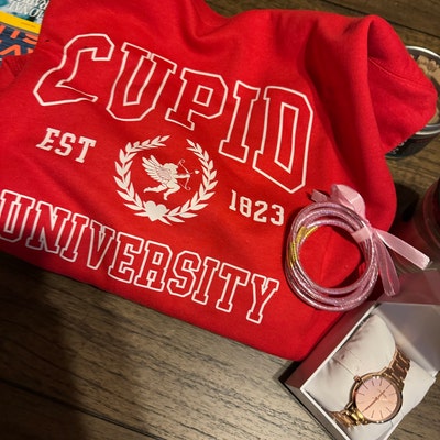 1035) CUPID UNIVERSITY- WHITE- Sweatshirt main image 0