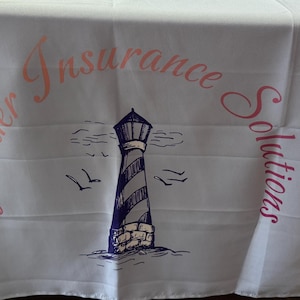 Custom Logo Table Banner for Vendor Booths | Personalized Linen or Canvas Runner for Craft Fairs, Farmers Markets & Small Business Displays