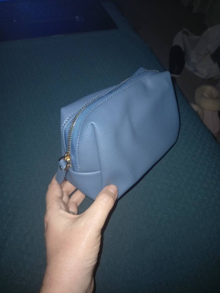 Damentasche personalisiert, Schminktasche mit Handgelenk, Monogrammtasche, Initialentasche, personalisierte Kulturtasche, Dopp Kit für Frauen, Kosmetik organizer