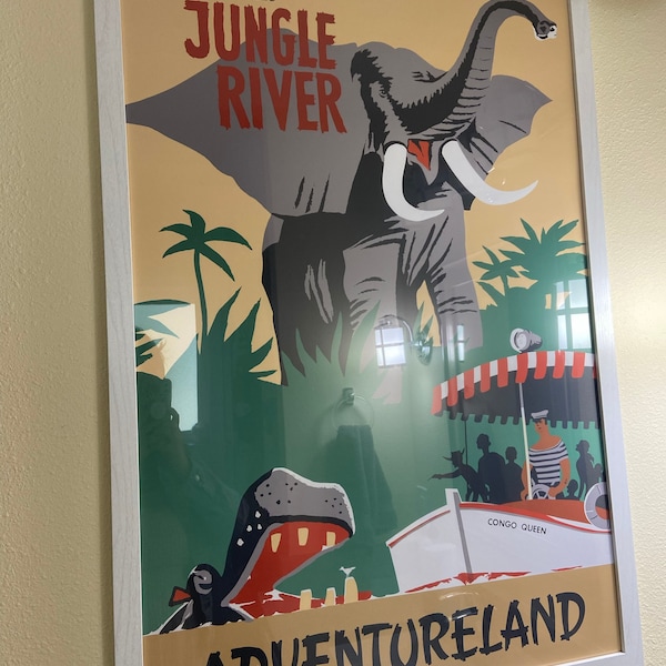 Jungle River Cruise Disneyland Vintage Attraction Poster Giclée Wall ...