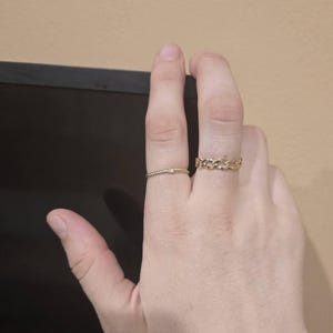 OPFIV Lot De 8 Bagues Empilables Plaquées Or 14 Carats Pour Femmes, Adolescentes, Filles, Tendances, Délicates