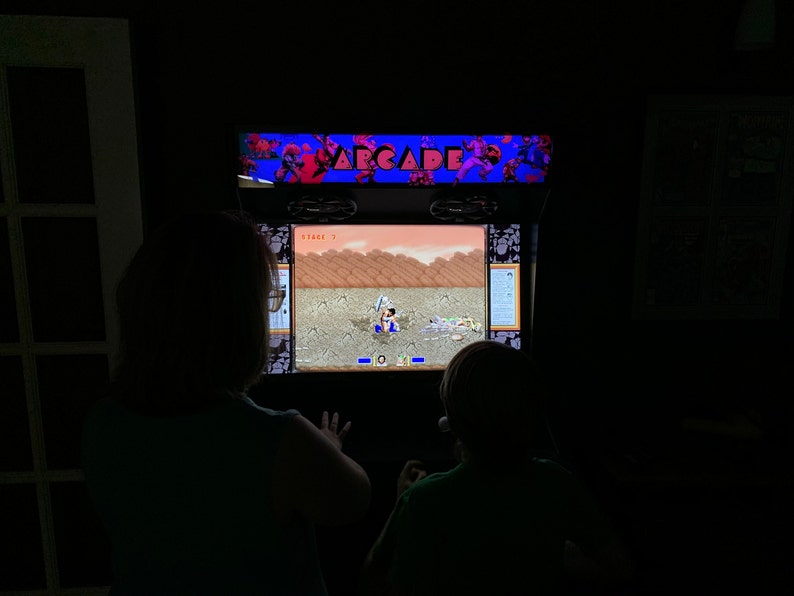 Arcade setup shared by Kathleen Schmidt