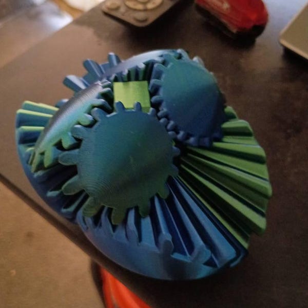 Sphere Toy Transforms 3D Printed Gear Ball Sphere Fidget Toy-stress Ball Transformable Desk ...