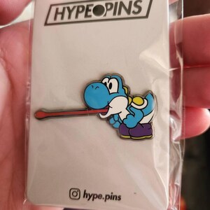 Blue Yoshi Hard Enamel Pin - Etsy