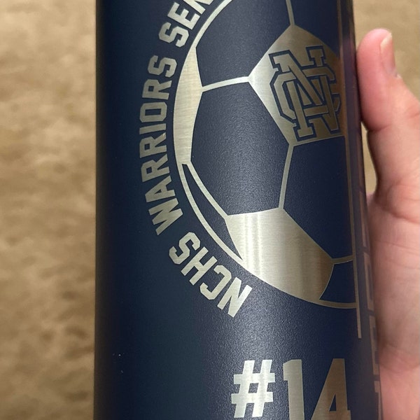 Personalized Soccer Water Bottle for Girls – Custom Name Kids Sports ...