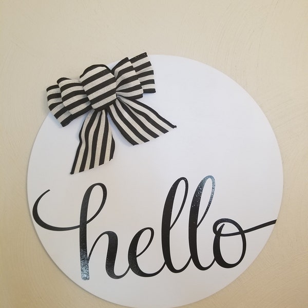 Hello Door Decal Front Door Greeting, Hello Sticker, Welcome to Our ...