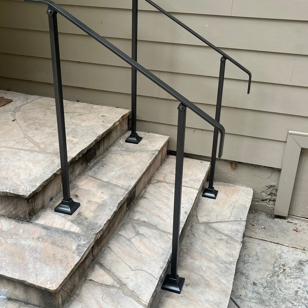 2 Foot Handrail for Stairs for Surface Mount, Metal Railing for Stairs ...