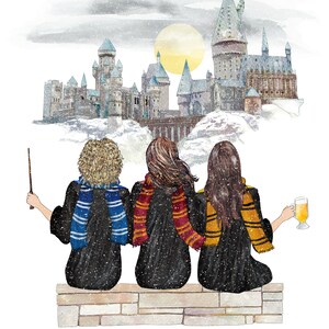 Harry Potter Besties Print Beste Freunde Geschenk Custom Etsy