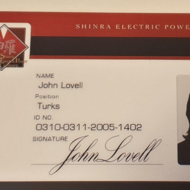 Final Fantasy VII - Personalized Custom Shinra Employee ID Card - Etsy