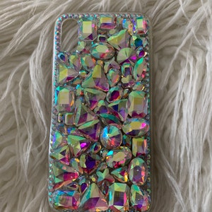 Rhinestone Crystal Glass Bling 3D Deco Customized Handmade iPhone 6/7/8 ...