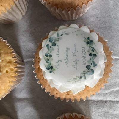 30 Personalised Edible Rice Paper Cupcake Fairy Cake Toppers / - Etsy