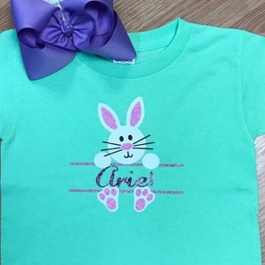 Download Split Easter Bunny SVG DXF EPS Cut File Spring Monogram | Etsy