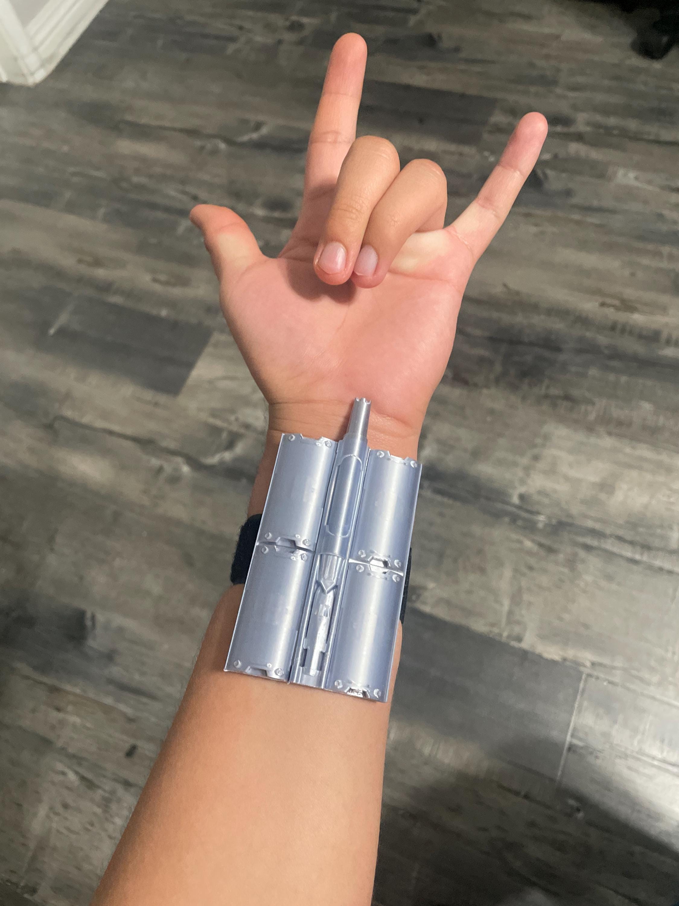 Customer photo of Brand New Day inspired Web Shooter x2(Pair) - Cosplay Prop | Magnetic Cartridges | Hidden Wristband Mount