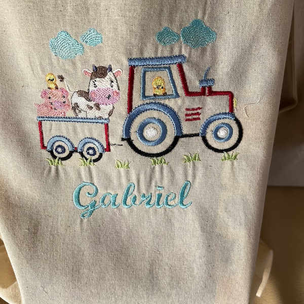 Tractor & Farm Animals Applique Embroidery Design (digital Download) - Etsy