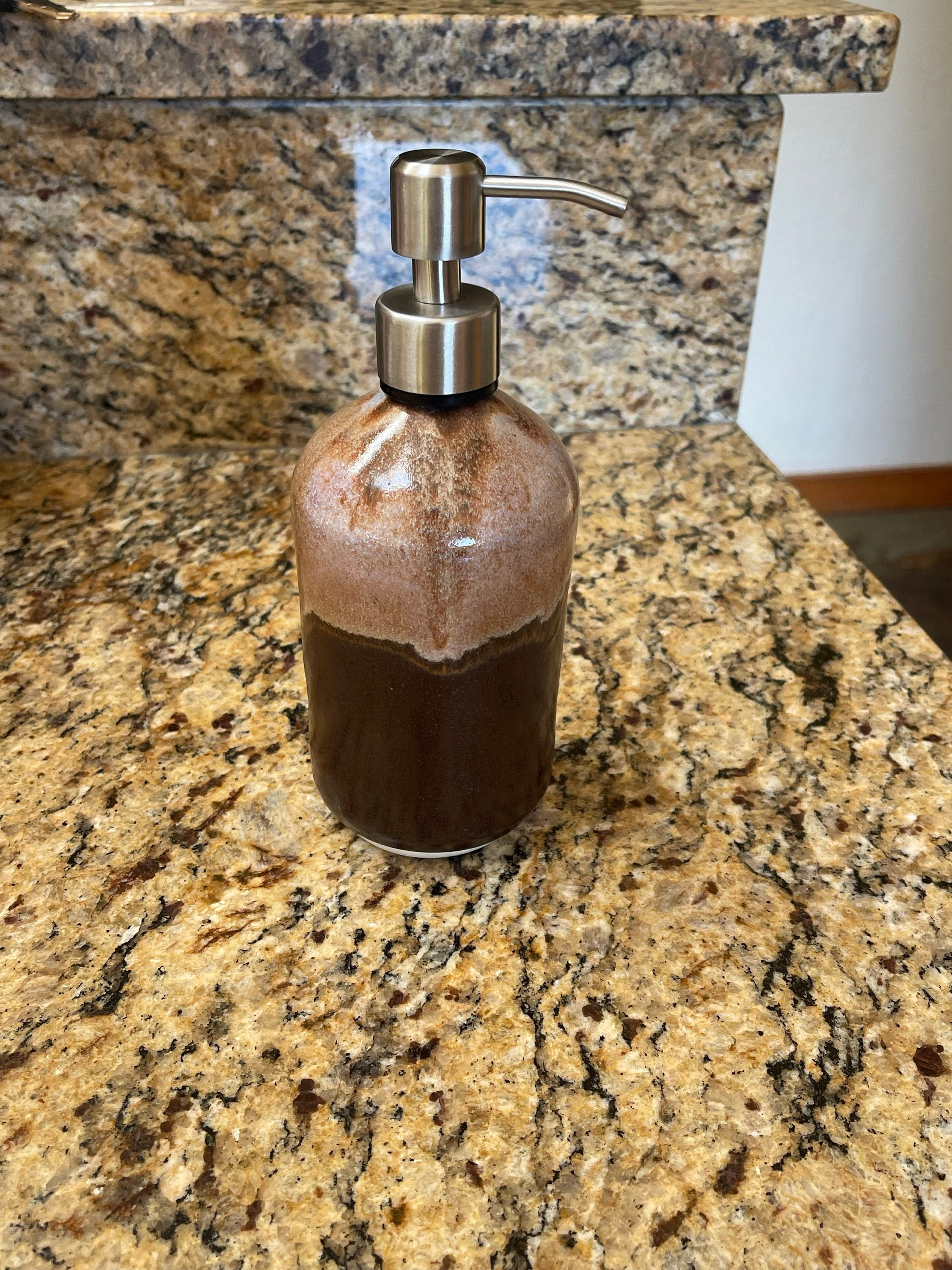 Stoneware Soap Dispenser,  Soap Dispenser With Pump, Handmade Soap Dispenser, Ceramic Soap Dispenser,  Bathroom Decor