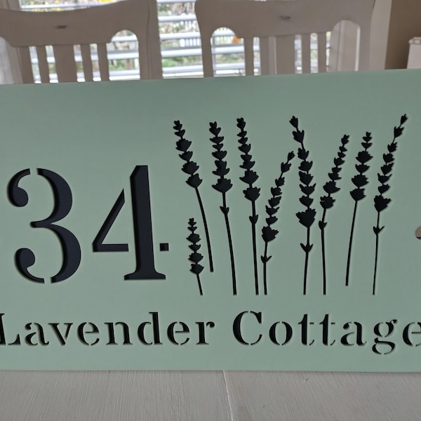 3D Floral Cutout Address Sign, House Number Sign, Letterbox Sign ...