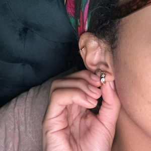 18K Gold Filled CZ Flower Earrings,Huggie Hoop Earrings,Hoop Earrings,Hypoallergenic Huggie Hoop,Gift for Her