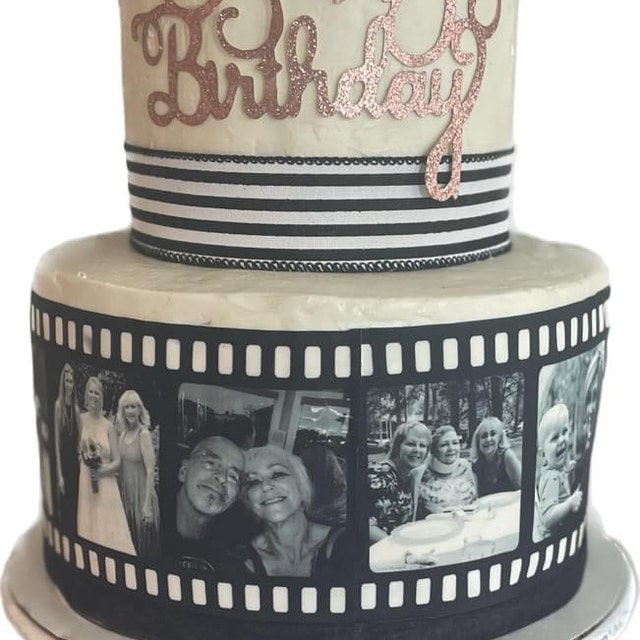 Film Reel Edible Cake Wrap Custom Photo Border Cake Strips Frosting Sheet Birthday  Movie Party -  Canada