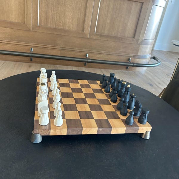 Luxury Chess Set, Regal Chess Set, Walnut-beechwood Chess Board ...