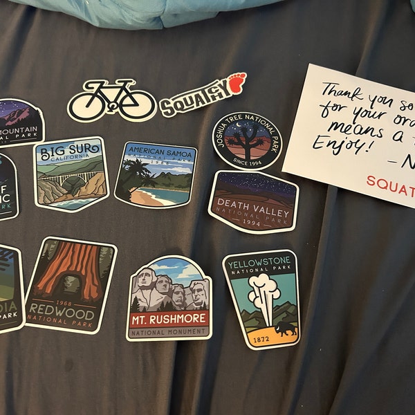 National Park Sticker Set: Waterproof Vinyl Decals - Etsy