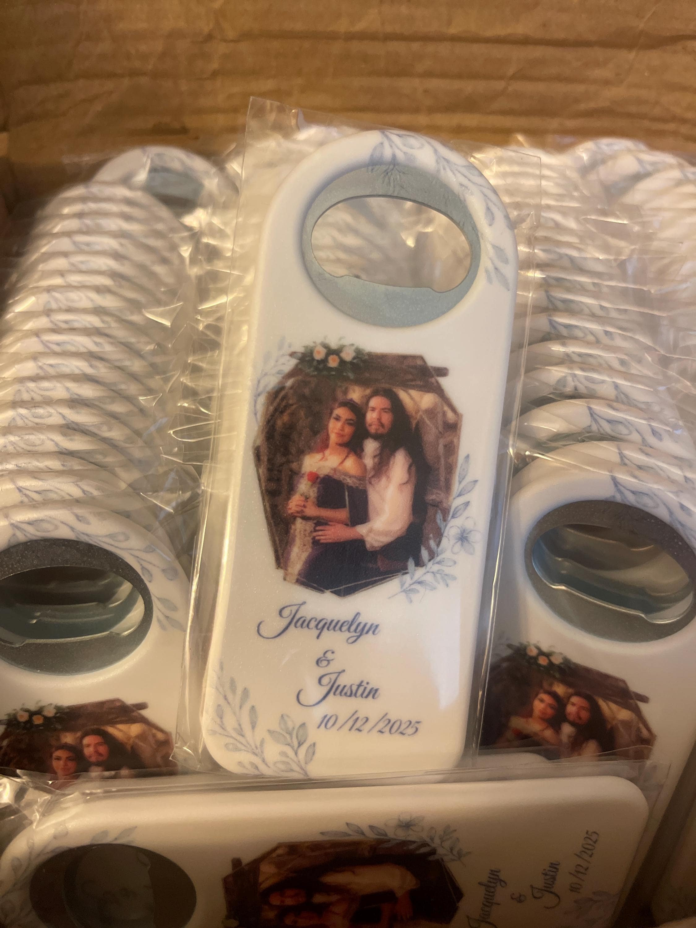 30 Pcs Customizable Wedding Favor For Guests in Bulk, Personalized photo wedding favors, Wedding favors, Photo Bottle opener magnet
