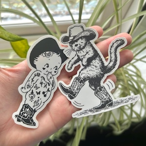 Kewpie Cowgirl Vinyl Sticker 1.6" x 3.5"