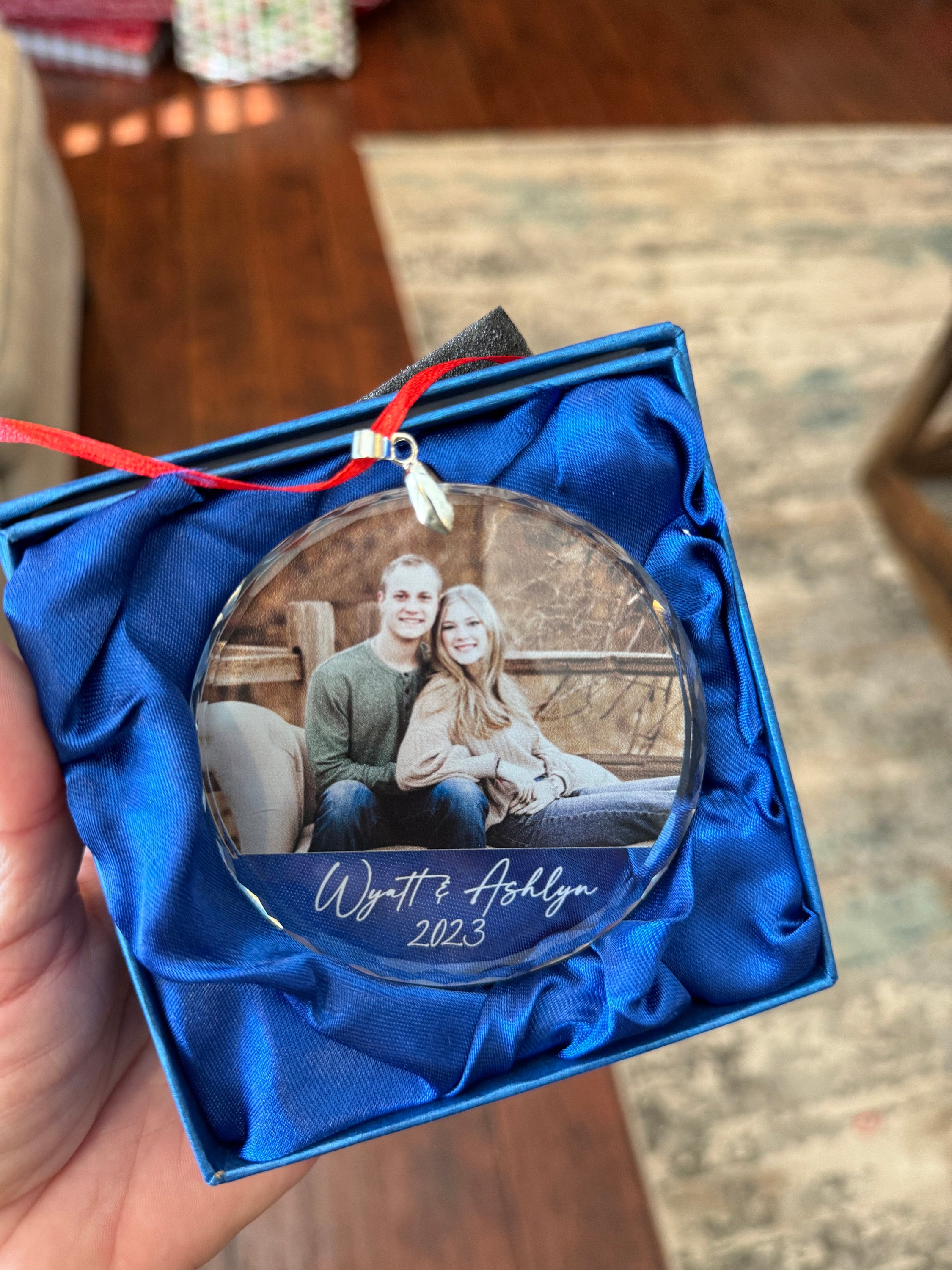 Personalized Photo Ornament, Custom Picture Ornament, Couple Ornament, Couples Gifts, Unique Ornament, Glass Ornament, Keepsake Ornament