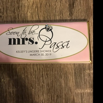 Bridal Shower Candy Bar Wrapper Assembled With Chocolate-party Favors ...