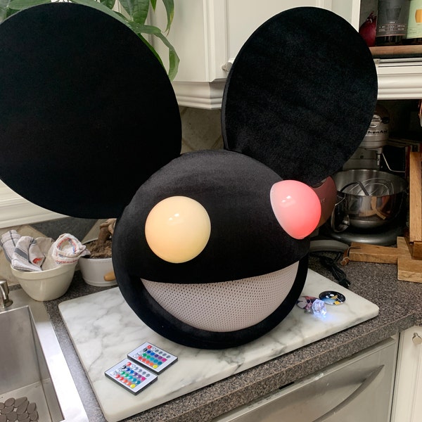Costume Testa Deadmau5 Bianca E Nera, Nuovo Senza Etichette