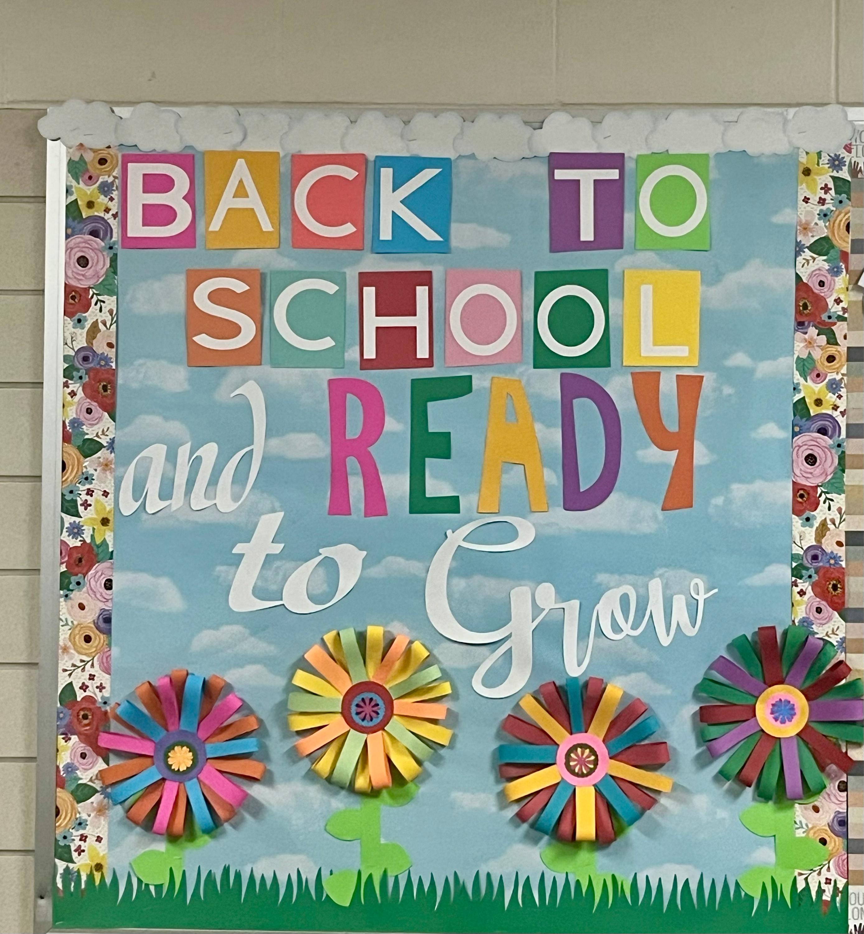 Teachers School Classroom Door Decoration Welcome back to school/ Flowers/ New Year/Cardstock/cutouts/Kit Decoration /Bulletin Board/