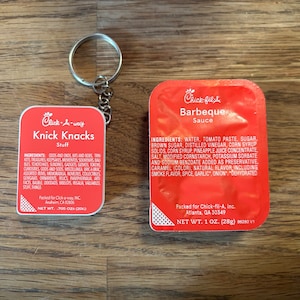 Chicken Nugget Sauce Keychain Storage Container Chick Fil A CFA